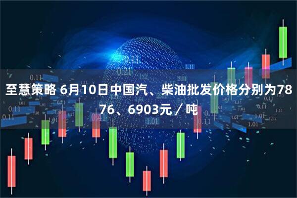 至慧策略 6月10日中国汽、柴油批发价格分别为7876、6903元／吨